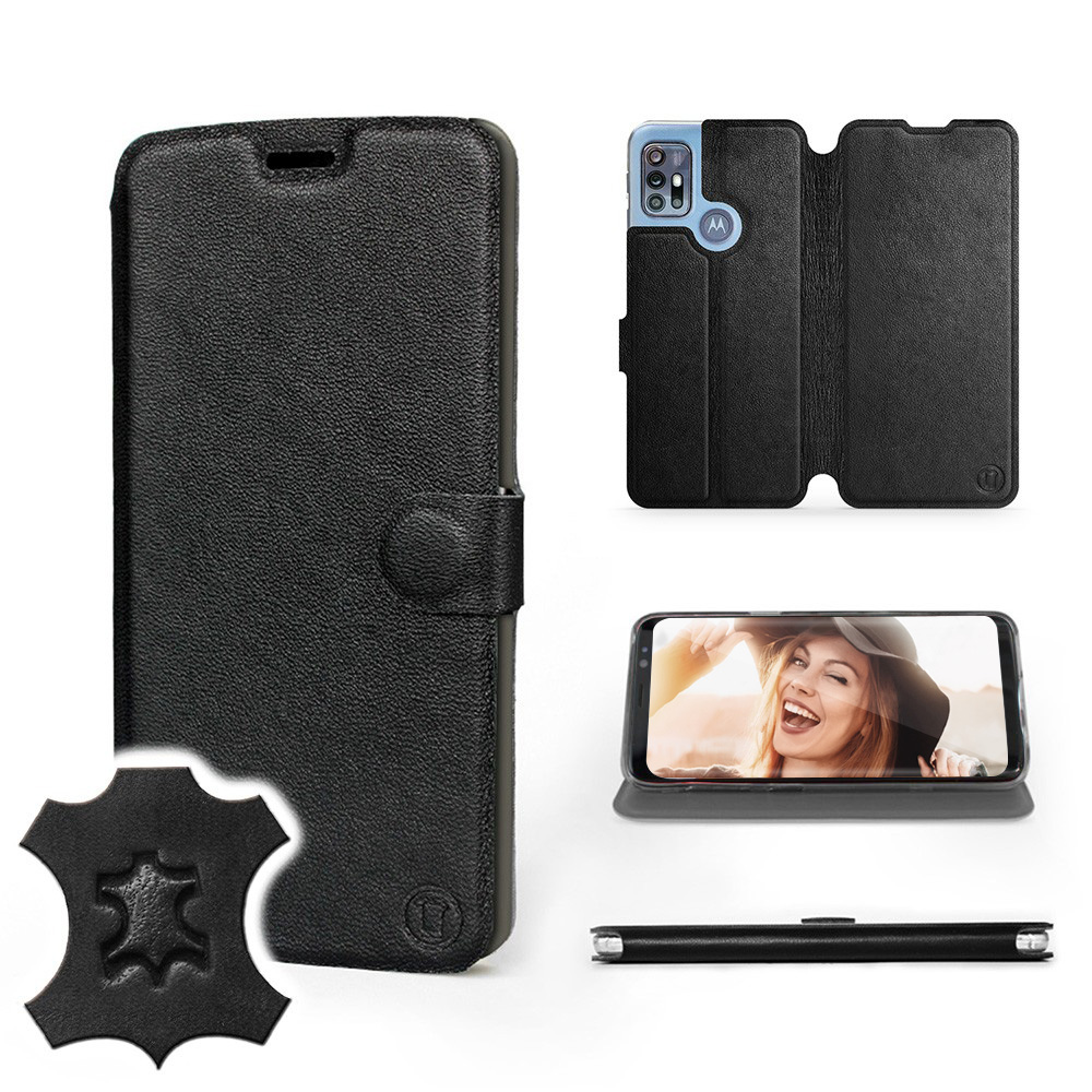 

Etui Mobiwear do Motorola Moto G20 - Black Leather