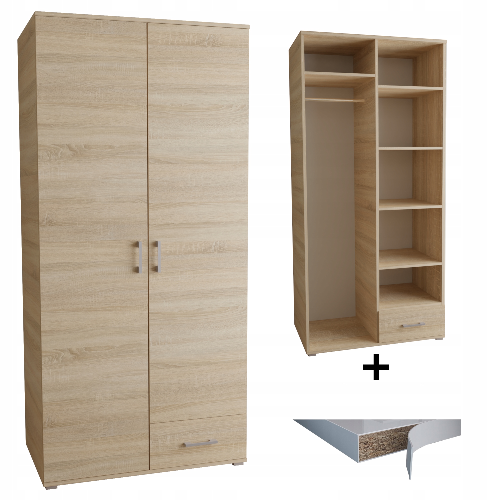 Skříň 80 cm sonoma s prémiovou dýhou