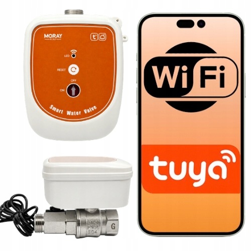 Vodní ventil Tuya WiFi 3/4 DN20 s měřením spotřeby a teploty v aplikaci
