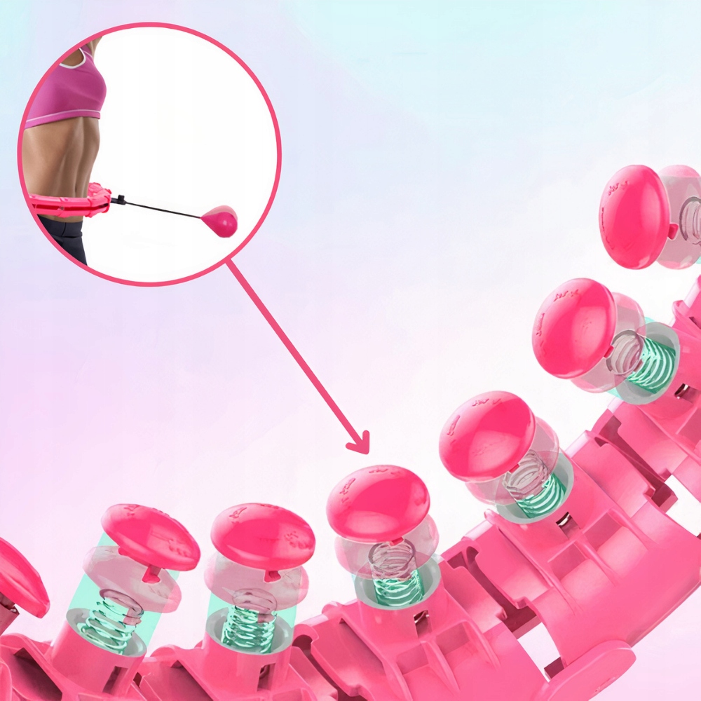 HULA HOP ODCHUDZAJĄCE Z OBCIĄŻENIEM SMART HULAHOP Z WYPUSTKAMI DO ĆWICZEŃ Liczba kulek masujących 24