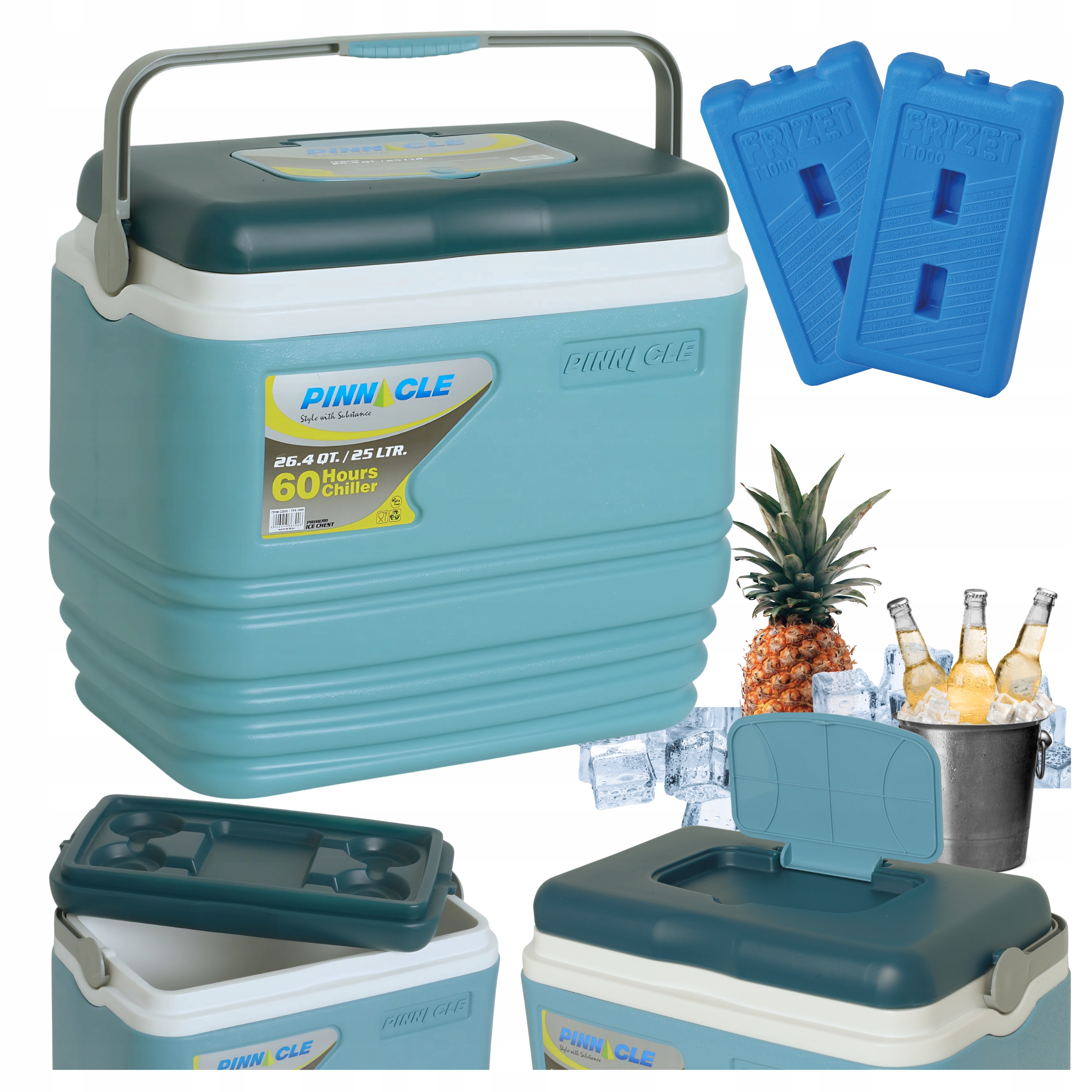 Přenosná turistická lednice Pinnacle TPX7006 25L 2 chladicí vložky