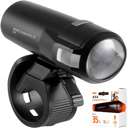 Přední světlo Usb Axa Compactline 35 lux černé