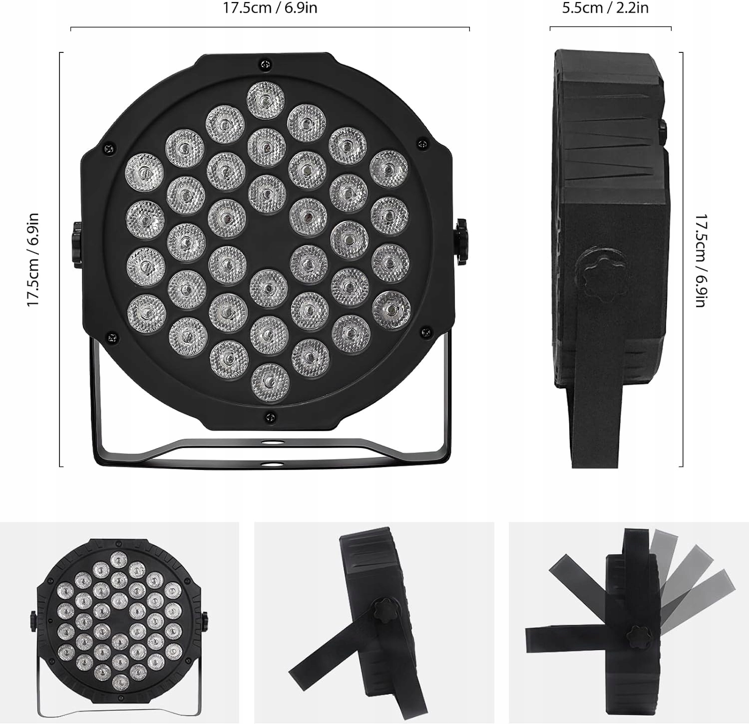 Reflektor Światło Dyskotekowe oświetlenie RGB 36 LED 72 W Pilot DMX Model PSD-2