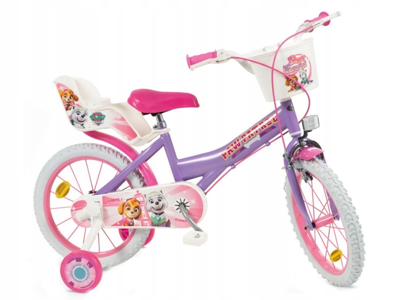 Rower dziecięcy Nickelodeon Psi Patrol 16 cali dla dziewczynki Fioletowy