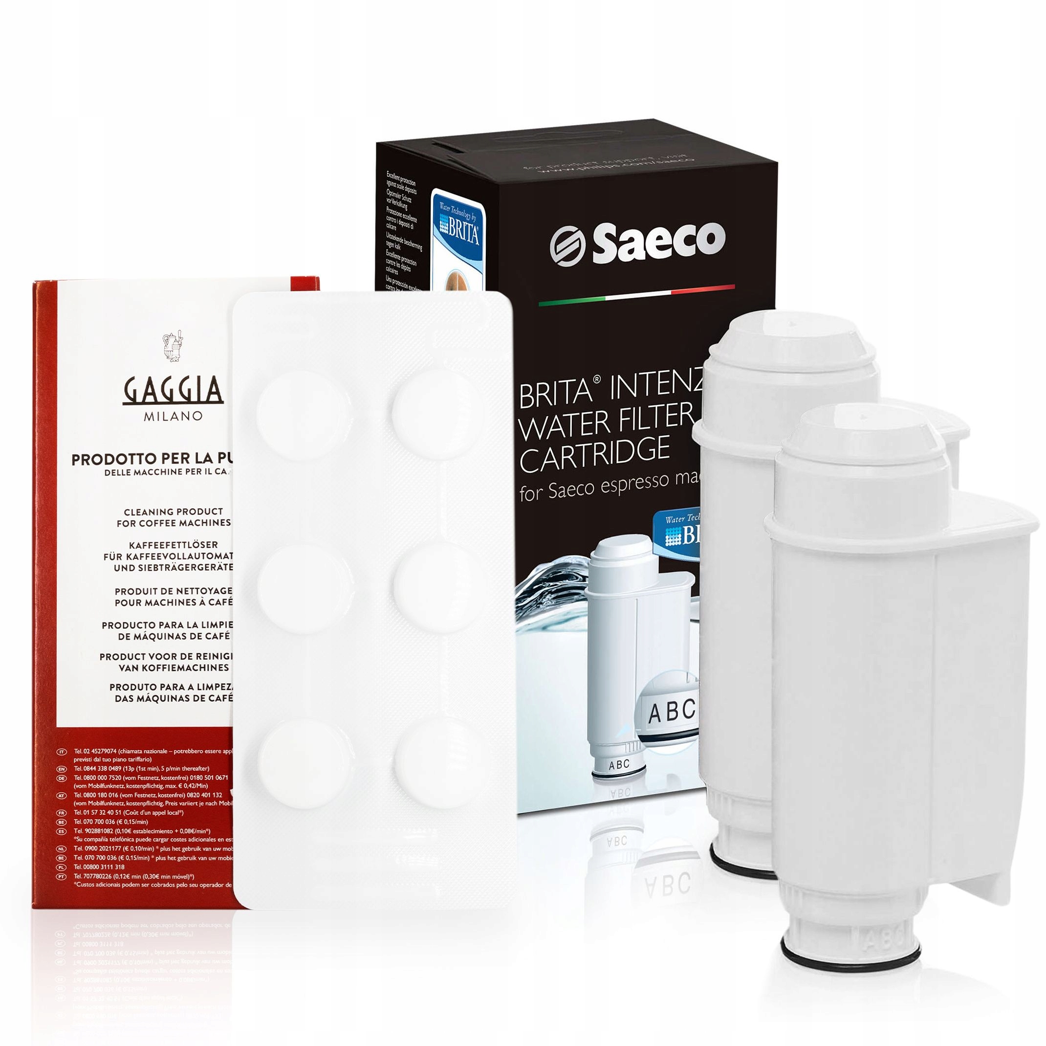 Čistící tablety CA6704/10 2x vodní filtr pro kávovar Saeco Intenza+