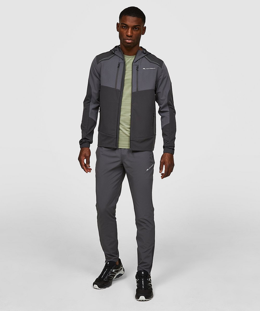 MONTERRAIN SZARE SPODNIE DRESOWE ACCELERATE LOGO ZAMKI I9P XTR__XXL Rozmiar XXL