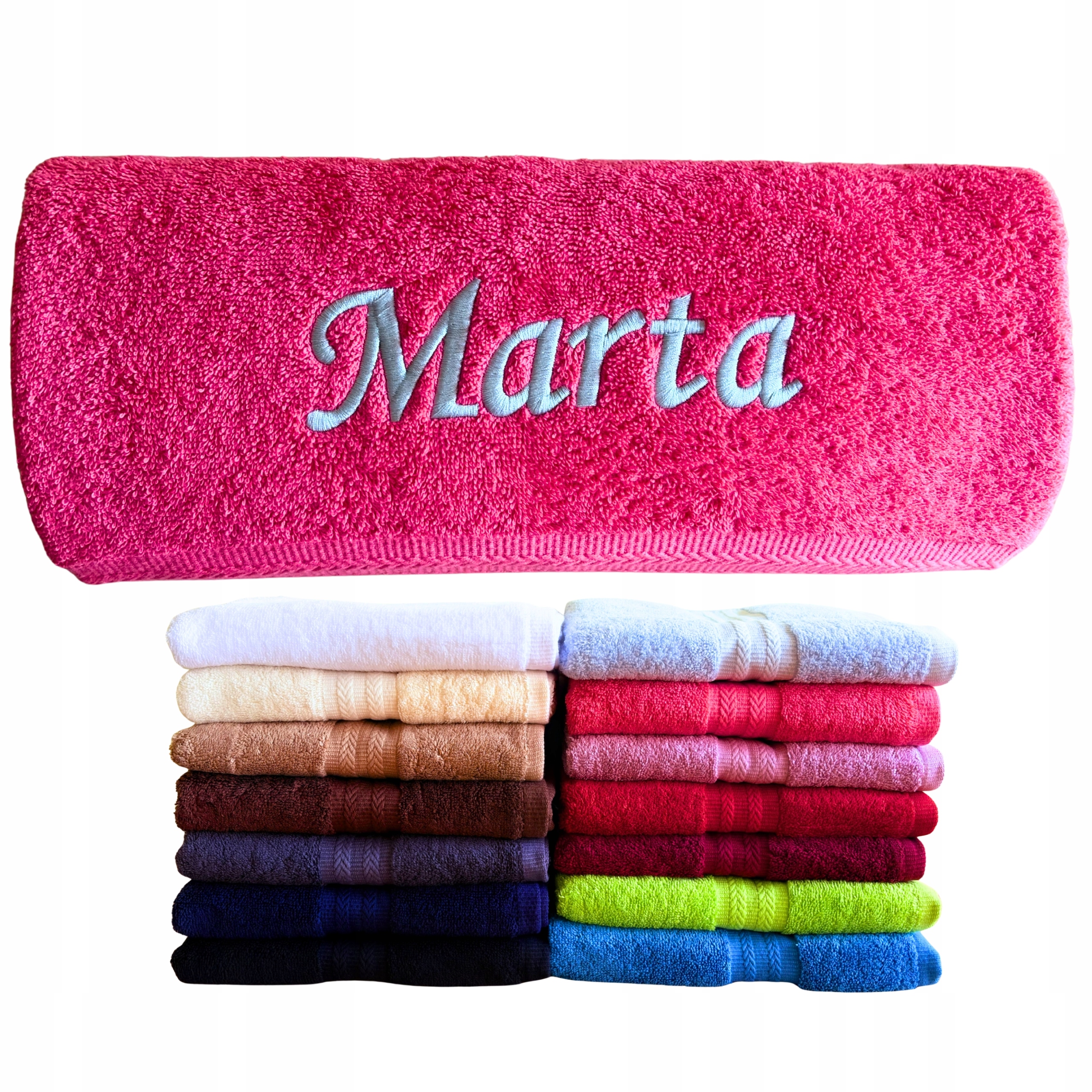 Dla Marty ręcznik z imię Marta imieniny urodziny personalizowany