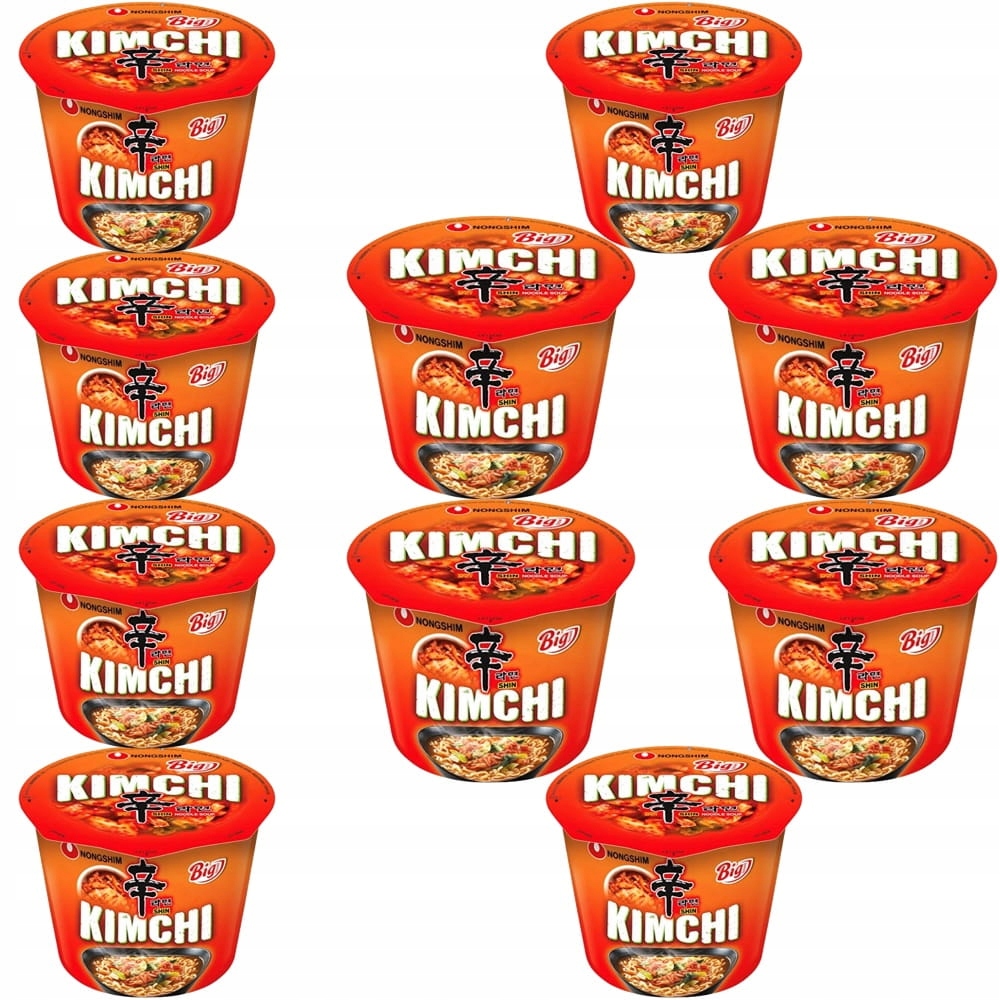 10 x Korejská instantní polévka Kimchi Ramyun Hrnek 112 g Nong Shim