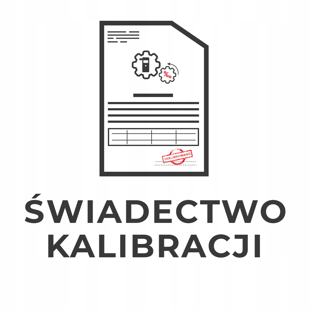 

Świadectwo wykonania pierwszej kalibracji alkomatu