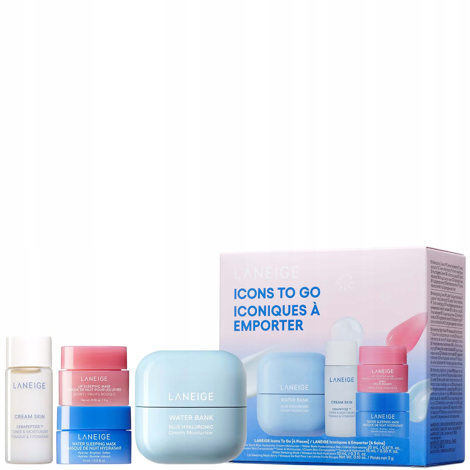 Laneige Icons To Go Zestaw nawilżający do twarzy i ust