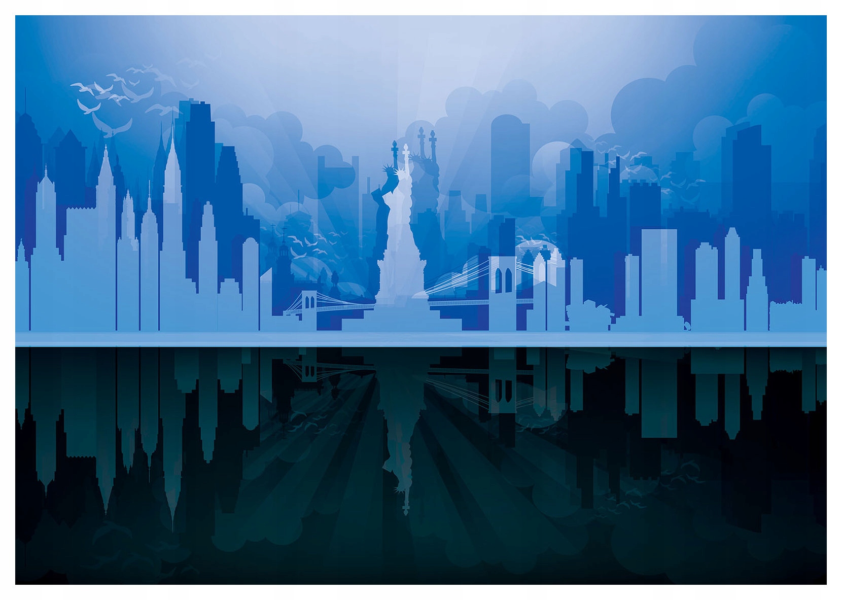 Fototapeta New York mrakodrapy Socha svobody most 250x175 lepidlo