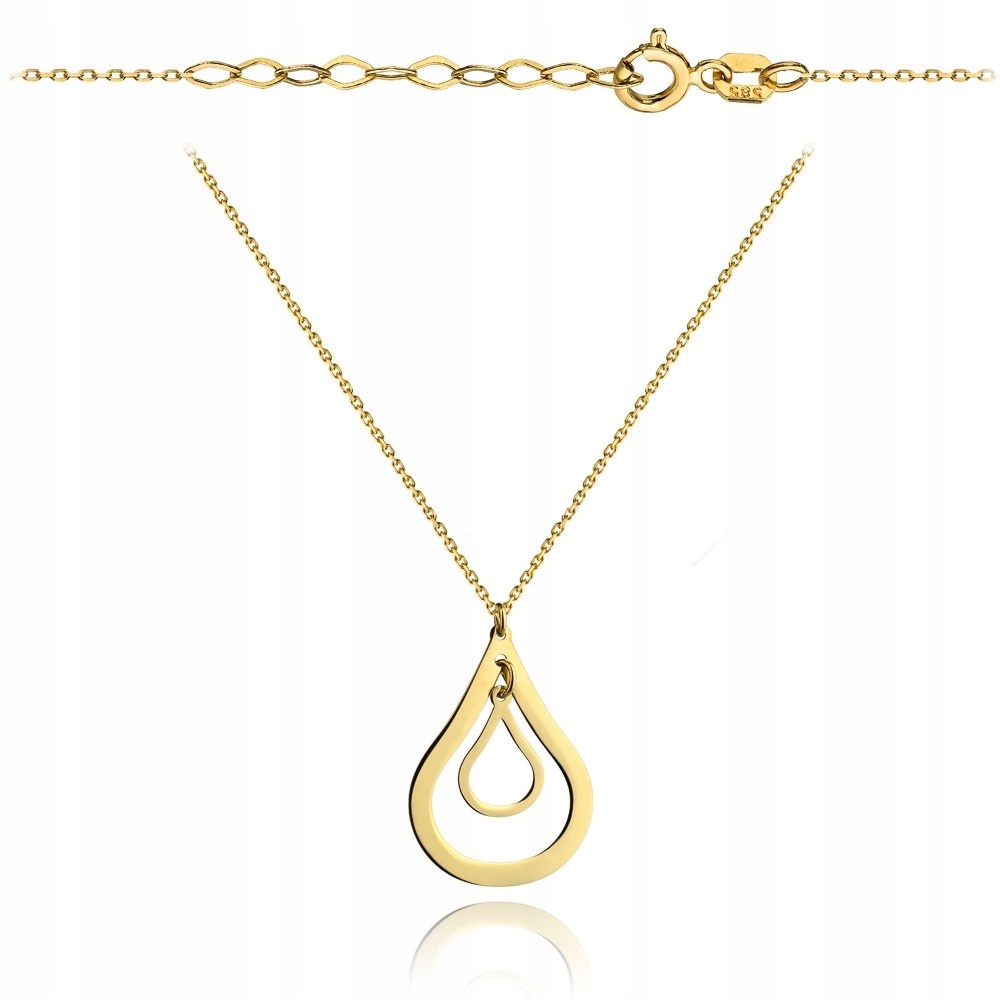 Złoty naszyjnik 585 z zawieszką kropla