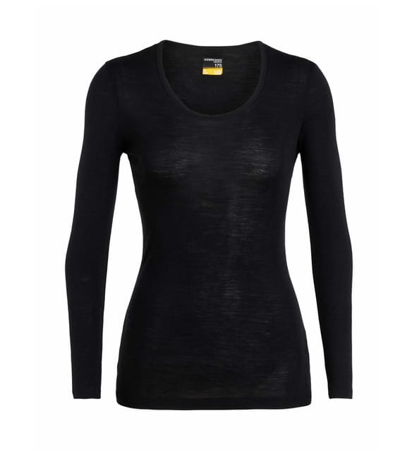 Koszulka damska Icebreaker 175 Everyday Ls Crew black XL