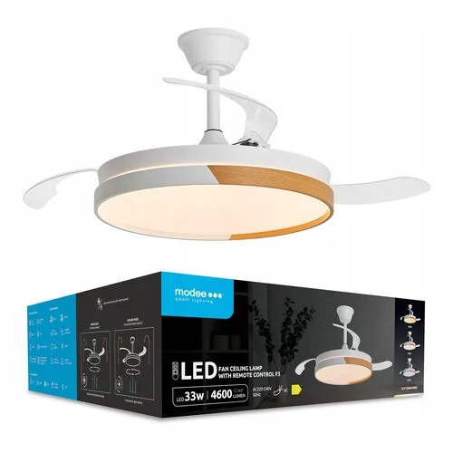 Lampa sufitowa Led Modee z wentylatorem CL3CCT F3W 33W 4600 lumenów D500