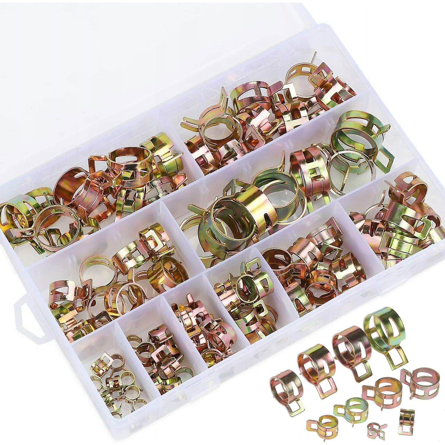 Zestaw Opaski Sprężynowe Obejmy 100szt. Do Przewodów Rurowych Diesel