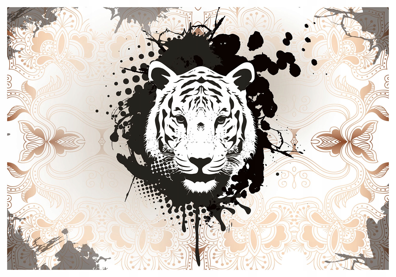Fototapeta Tiger Abstrakcia Ornament Modern na stenu 300x210 lepidlo