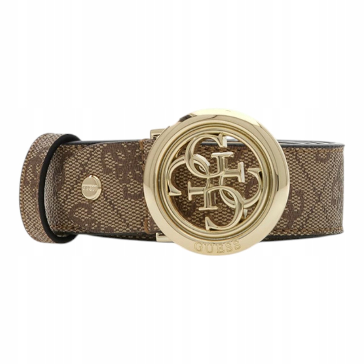 Guess Pásek Janie Logo Adj And Nt Rev Béžový vel. S