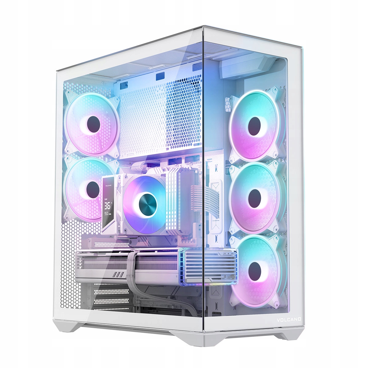 Gamingowa obudowa komputerowa Modecom Volcano Space XL Full Tower 5F biała