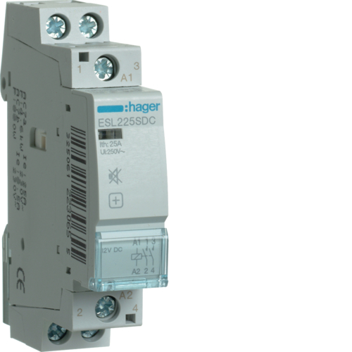 

Stycznik Modułowy 2Z 12V Ac/dc Hager ESL225SDC