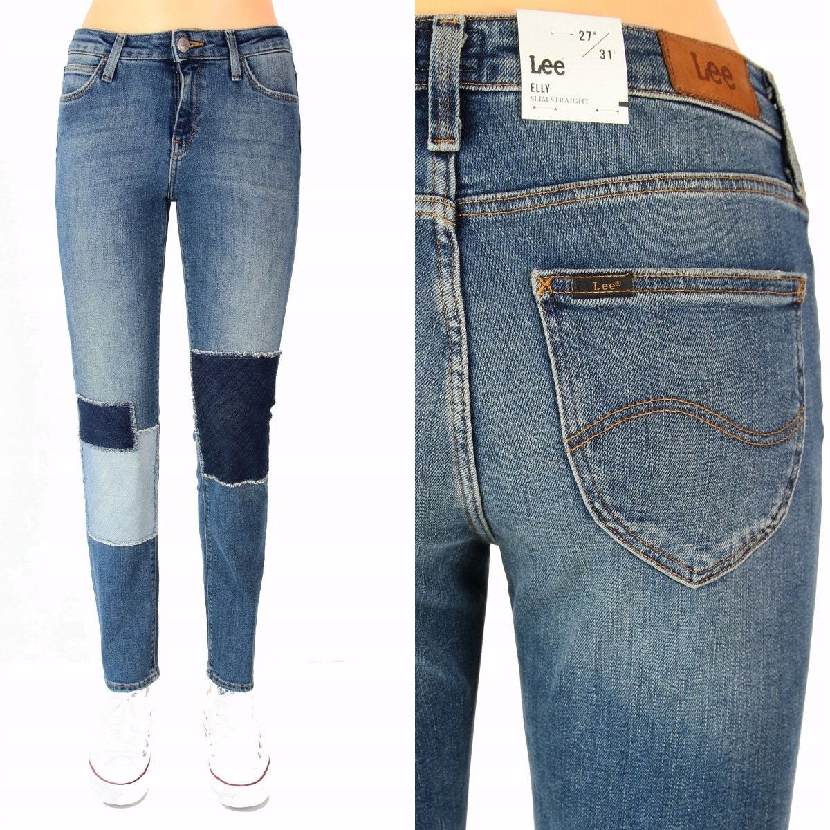 LEE ELLY SLIM JEANSY PROSTE SPODNIE _ W28 L35