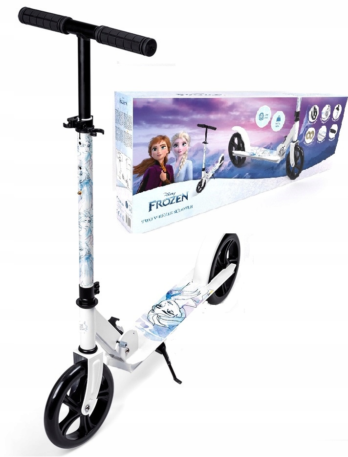 Duża Hulajnoga Kraina Lodu Metalowa Składana Disney Frozen 200 MM Do 100 Kg