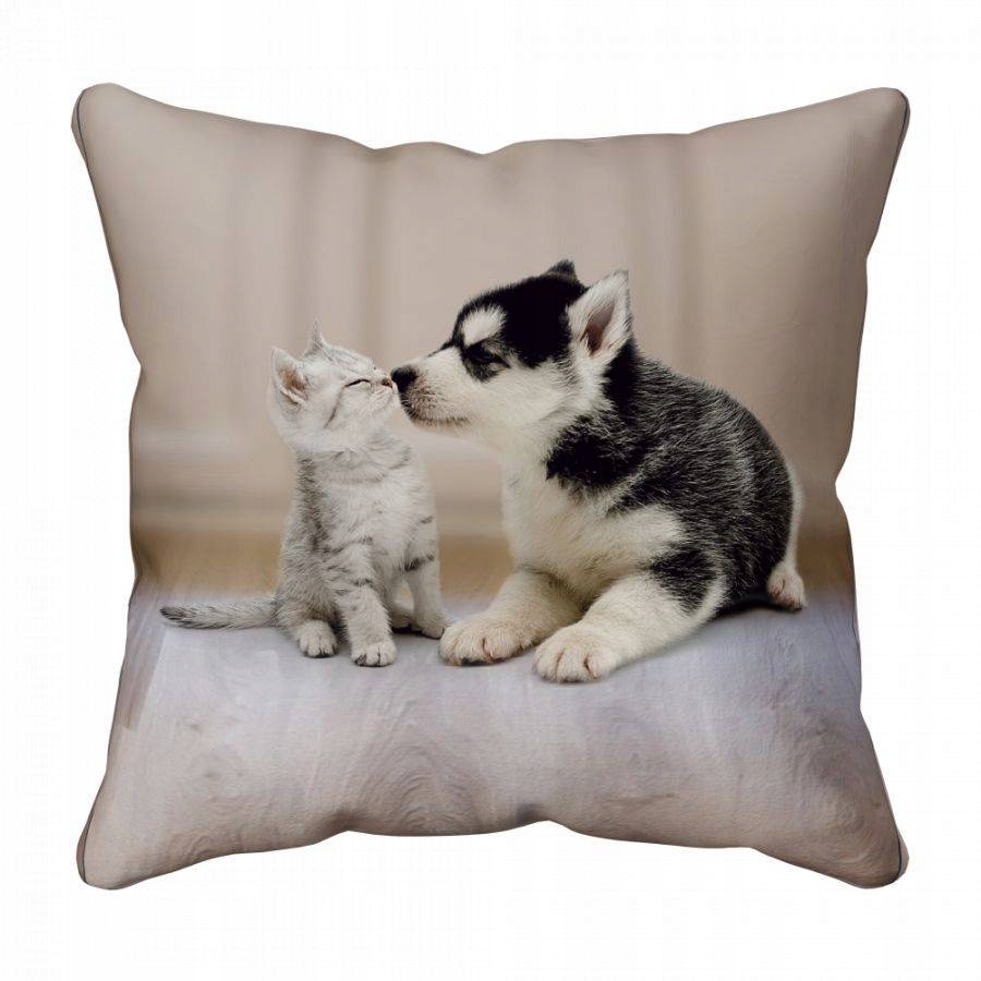 

Poszewka Kotek I Husky kot pies 40x40cm