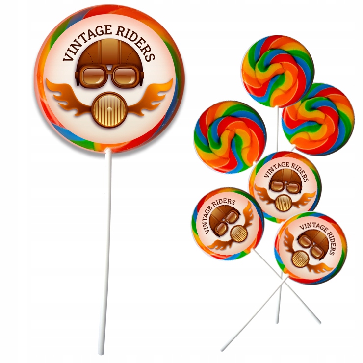Lizaki duże LOLLIPOP z logo reklamowe firmowe każdy projekt 20szt EAN (GTIN) 5906438572377