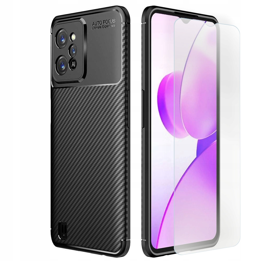 

Etui Bumper Carbon Fiber do Realme C31 czar +szkło