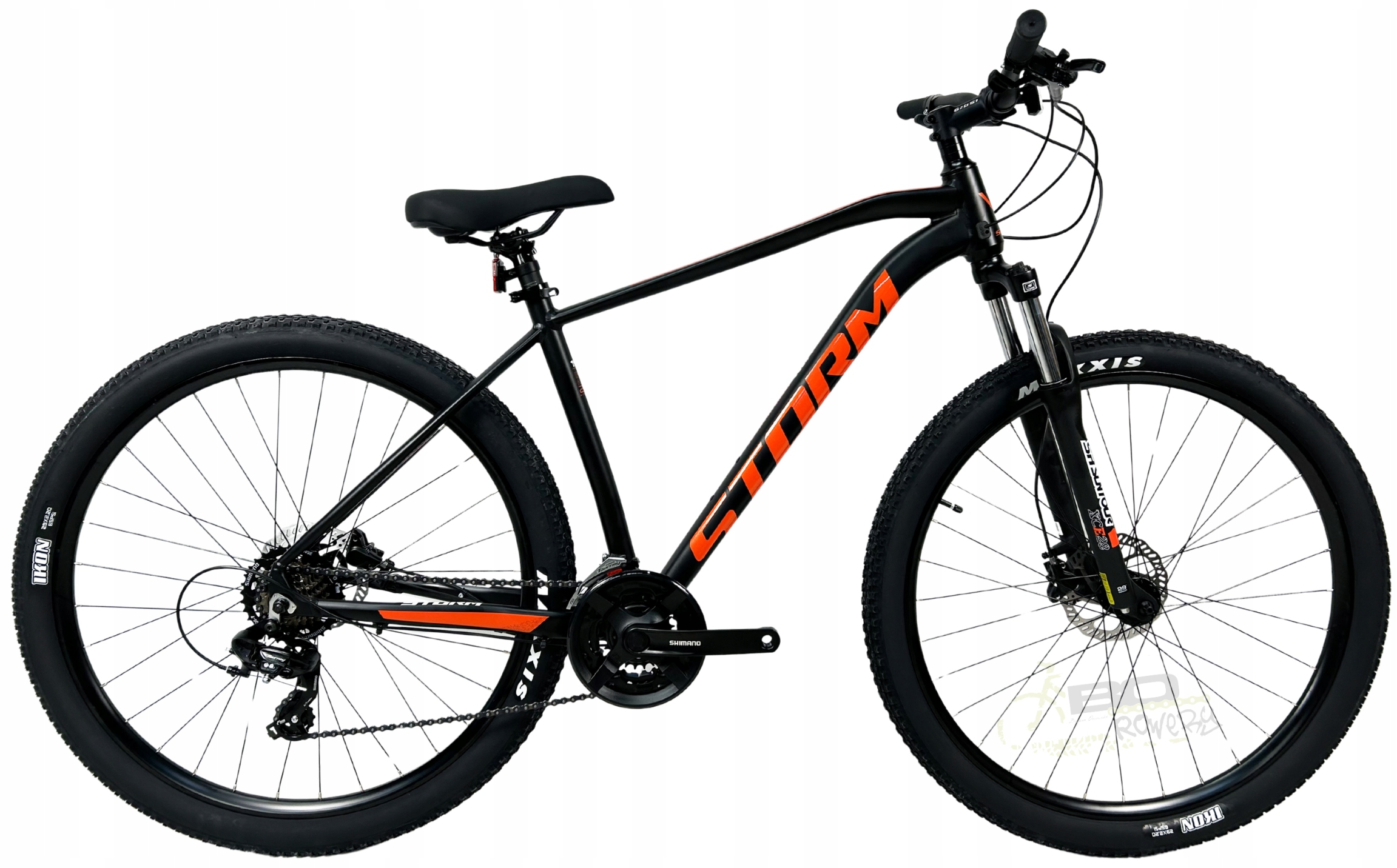Rower Górski Mtb Storm Shark 2.0 rama 19 29 czarny pomarańczowy mat 2026