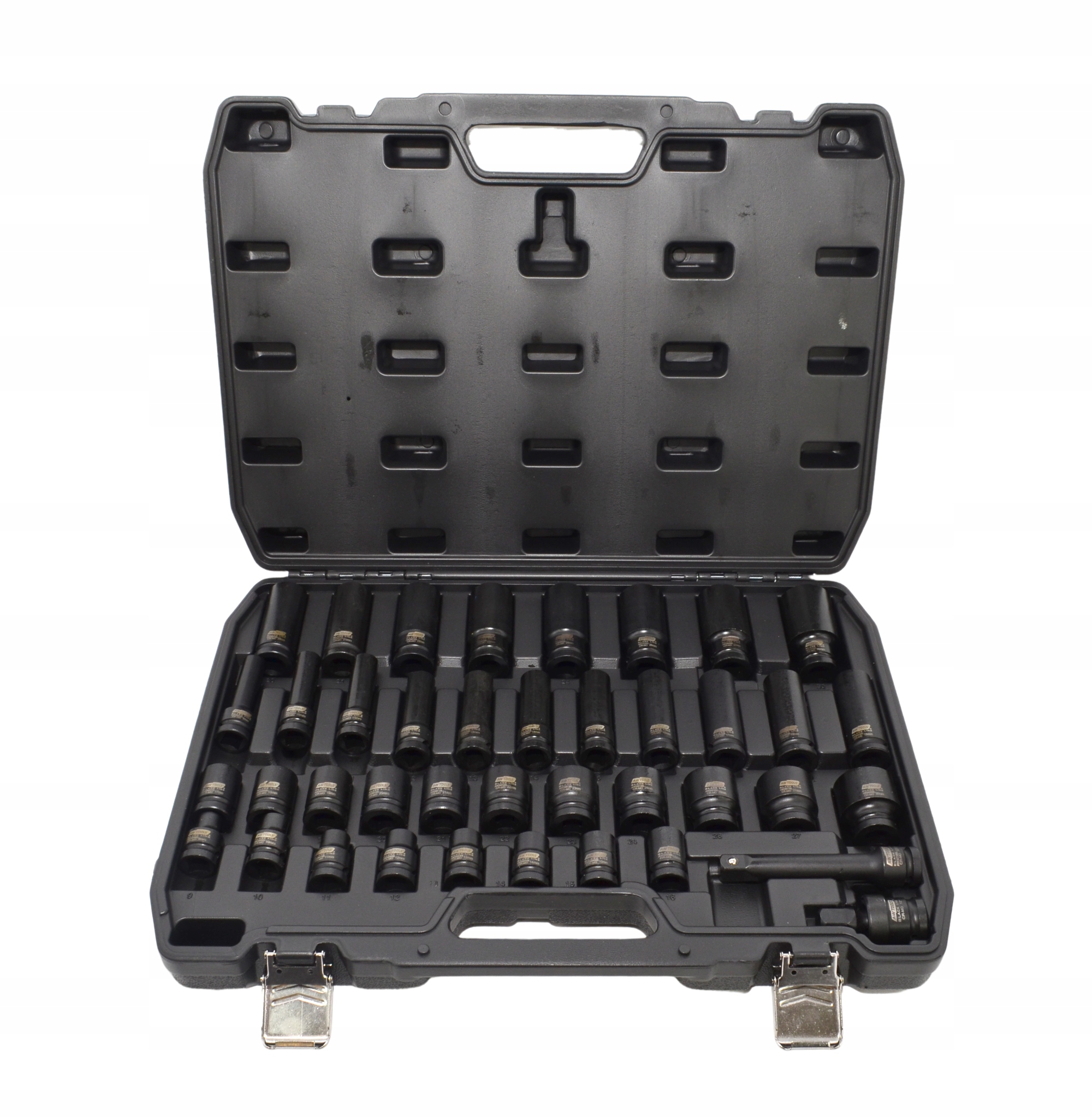 Sada Rázových Nástavcov 1/2" 40-dielna Krátka A Dlhá Black Line Awtools