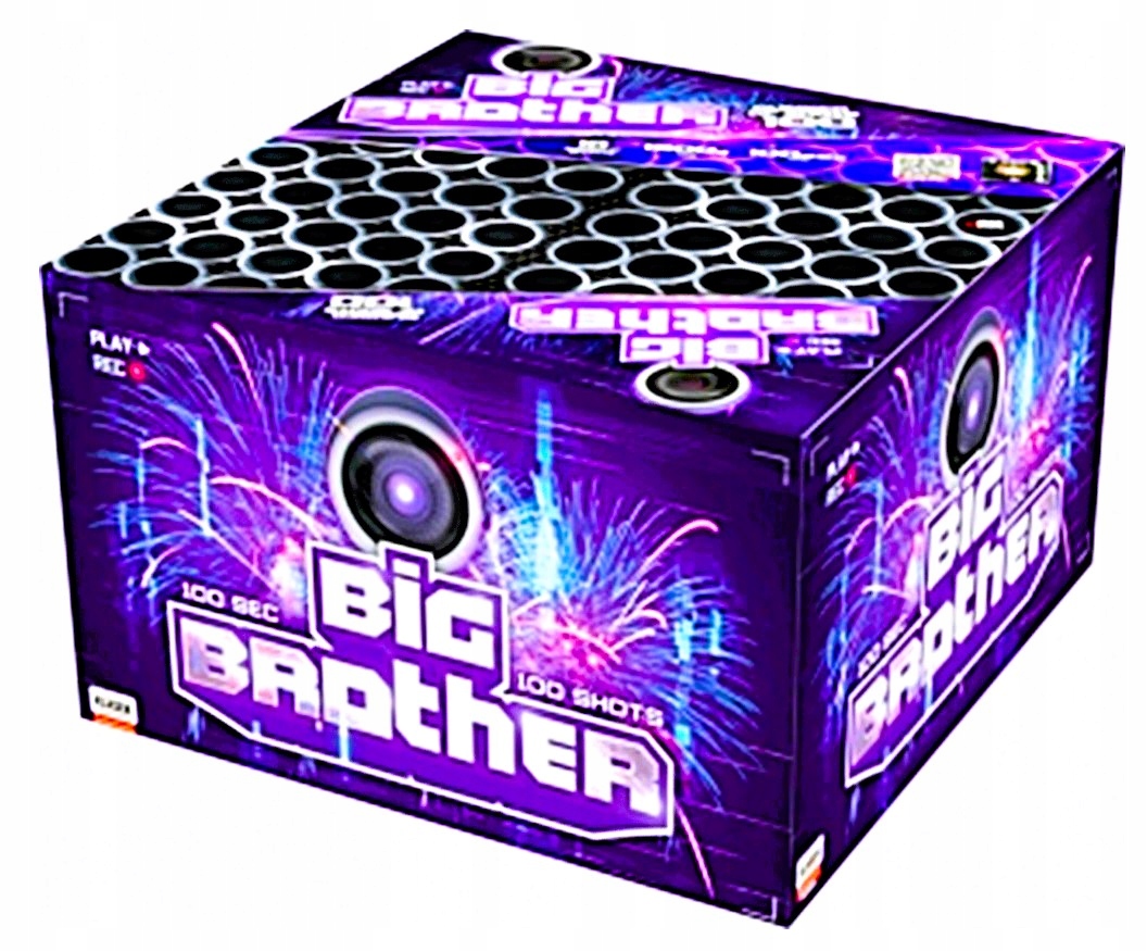 Duża Wyrzutnia Fajerwerków Big Brother 100 strzałów Kaliber 30mm C1003BB/C