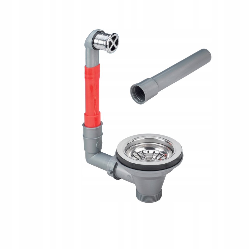 Kuchyňský odtok s oválným přepadem 11/2" sítko fi 90 mm