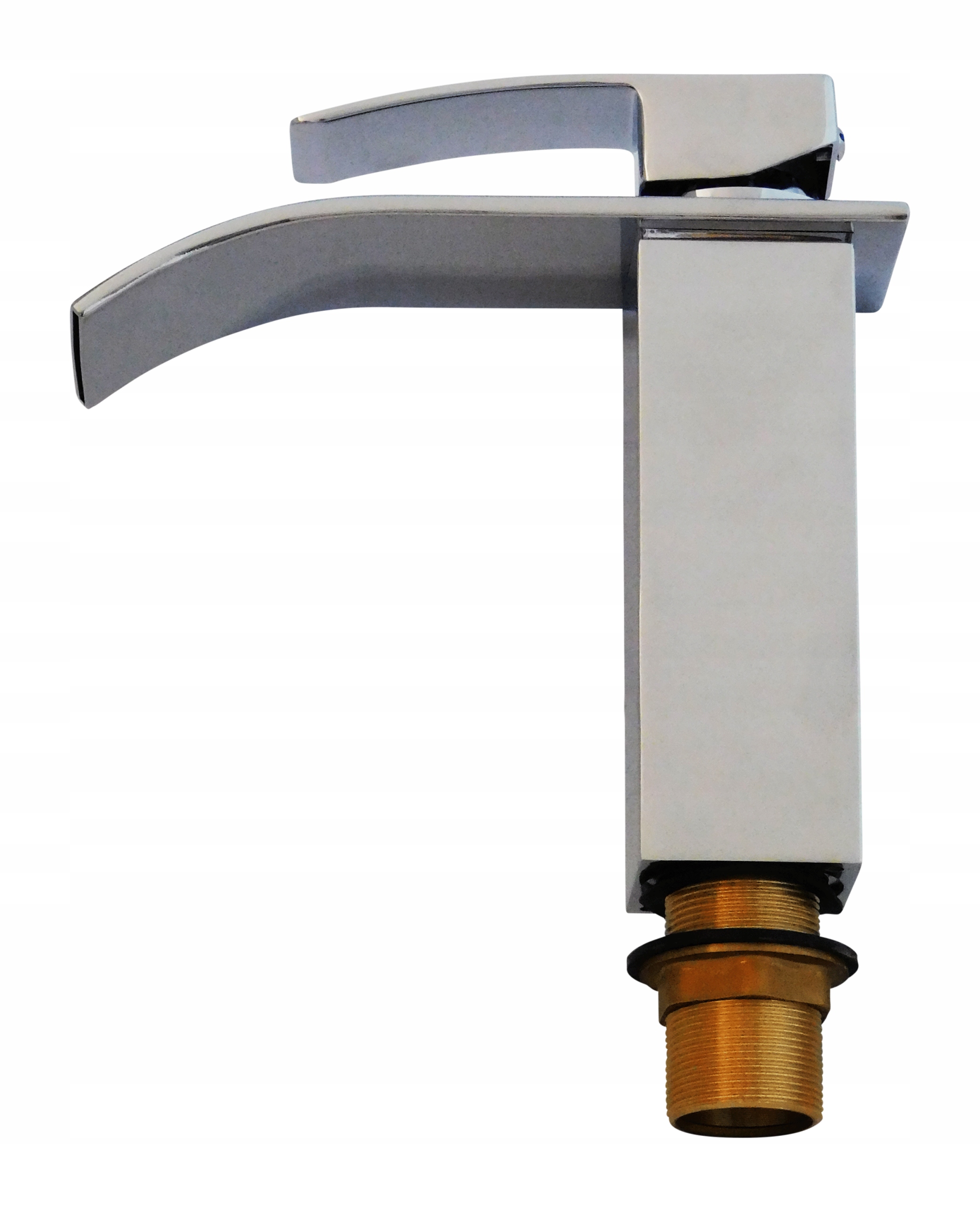 BATERIA UMYWALKOWA ŁAZIENKOWA KASKADA NISKA BATERIA STOJĄCA KWADRATOWA Kolor chrom