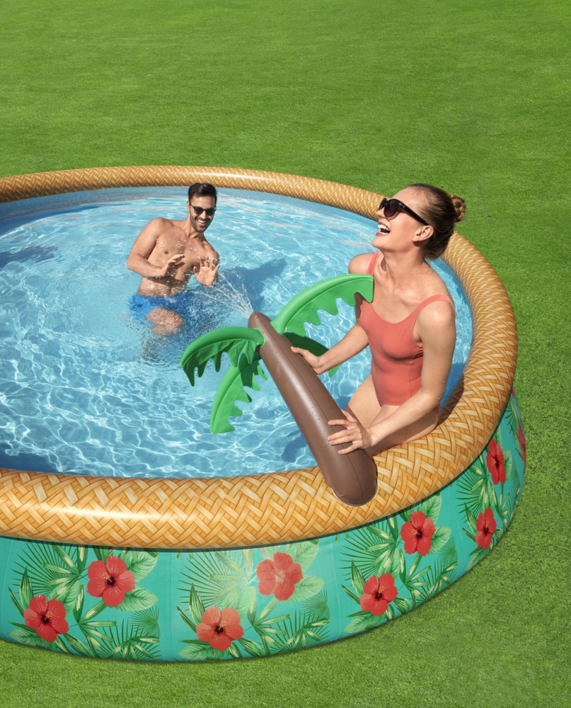 Basenik rozporowy z Natryskiem dla dzieci Tropikalny 457x84cm 15FT Bestway