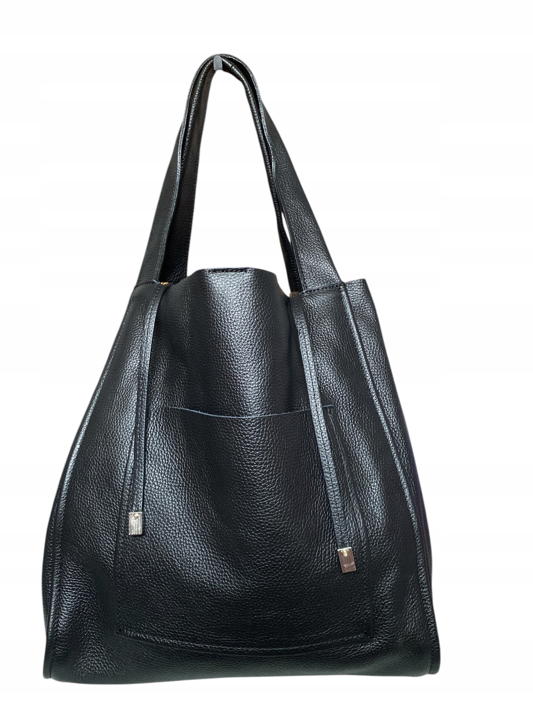 Torebka damska Vera Pelle Shopper XXL skóra naturalna Premium Czarna