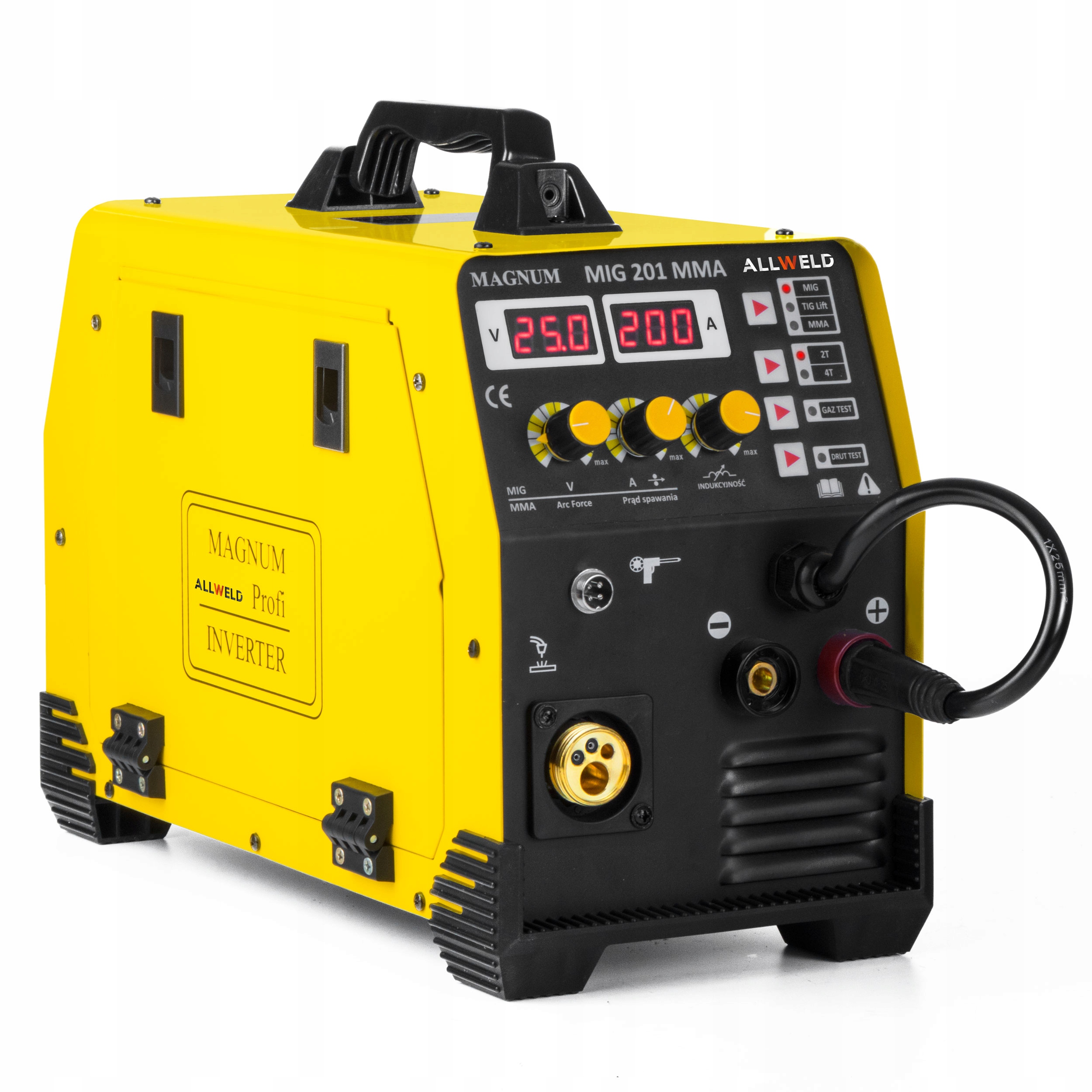 SPAWARKA MIGOMAT MAGNUM MIG 201 MMA MAG TIG 230V 200A FLUX IGBT 2T 4T 3W1 Kod producenta SPAWARKA MAGNUM MIG 201 MMA HRS1