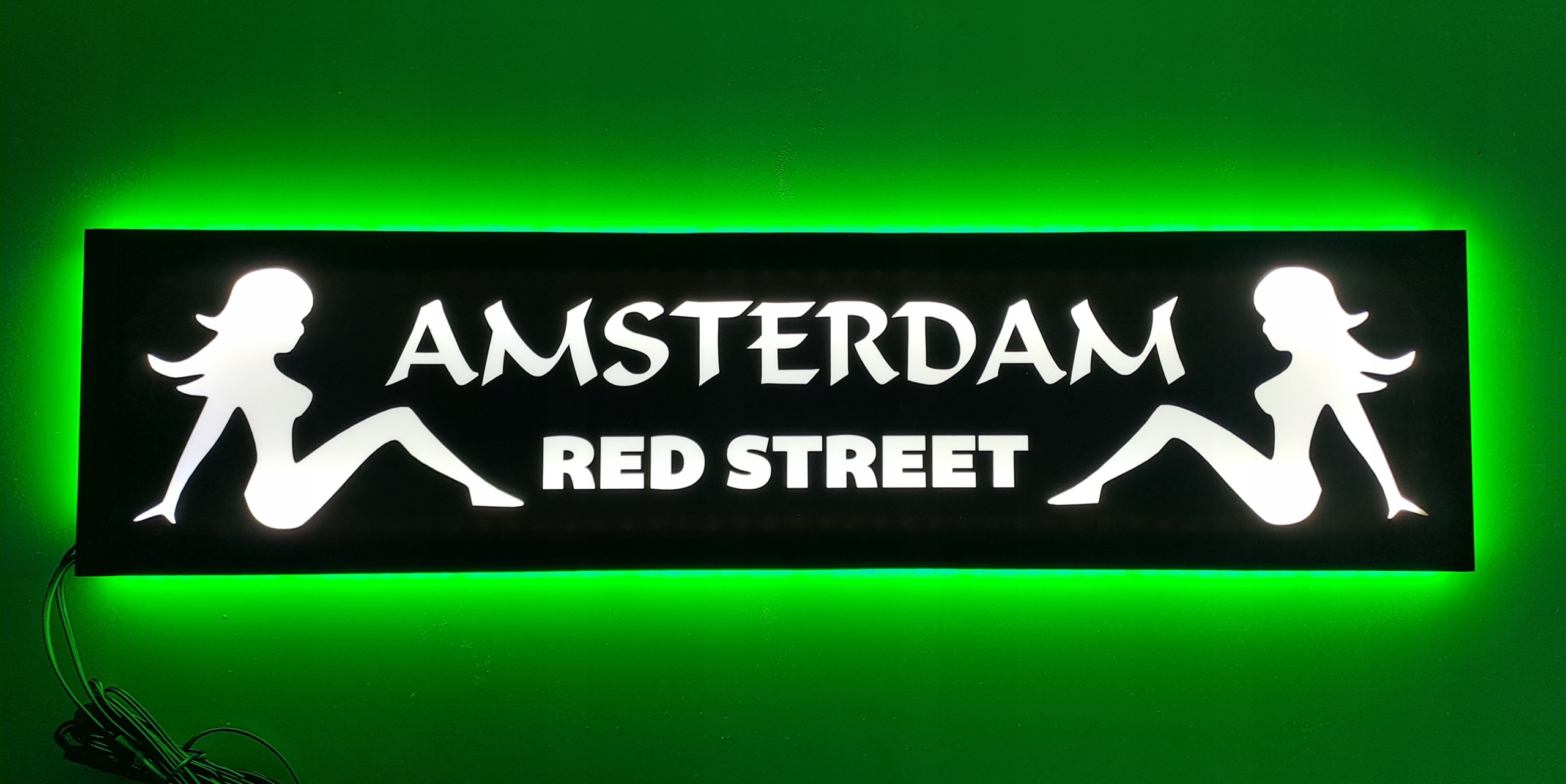 Led tabuľa Amsterdam Red Street nad posteľ s podsvietením kabíny Tir Lkw