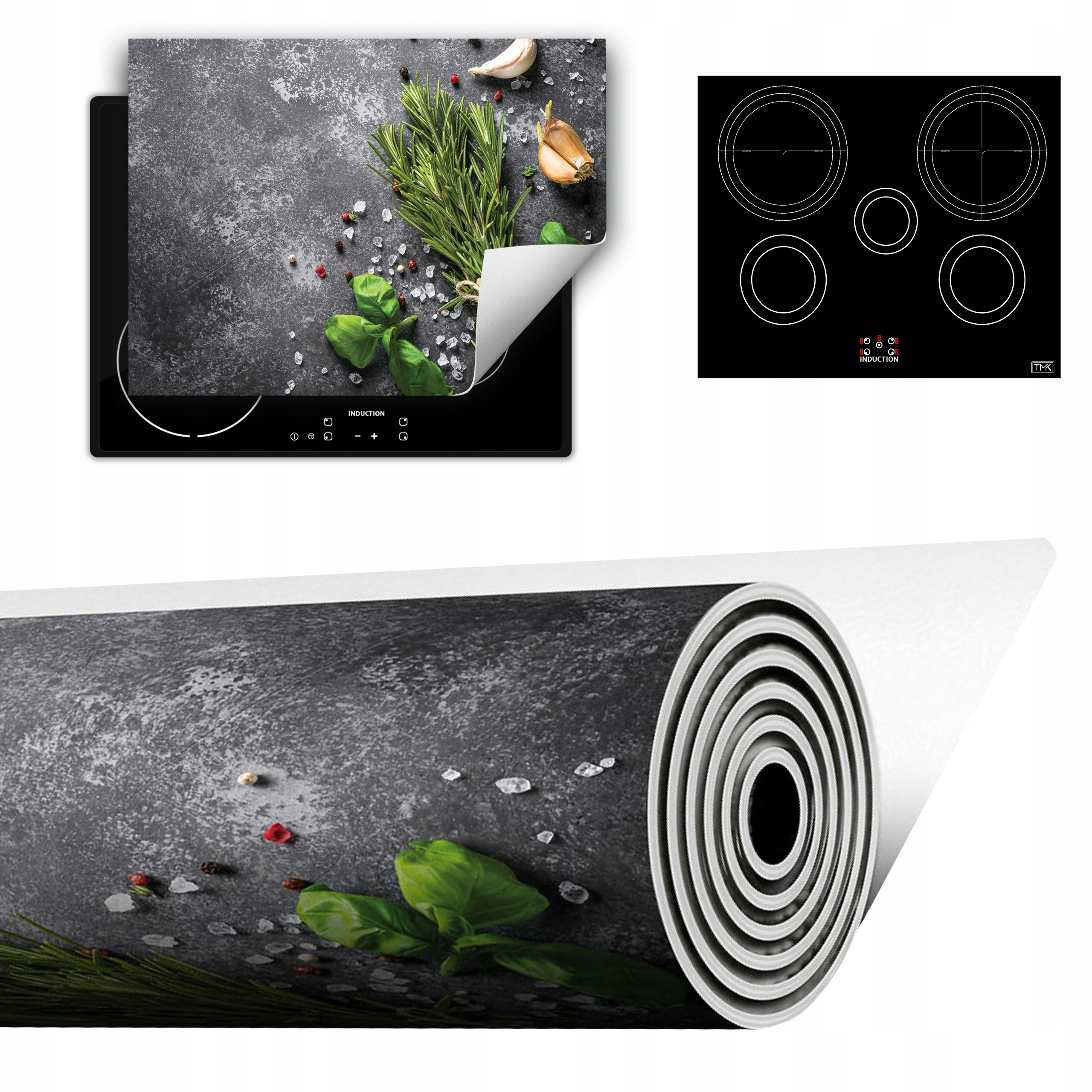 Vinylová Podložka Do Kuchyně Více Místa 70x52 břidlice koření