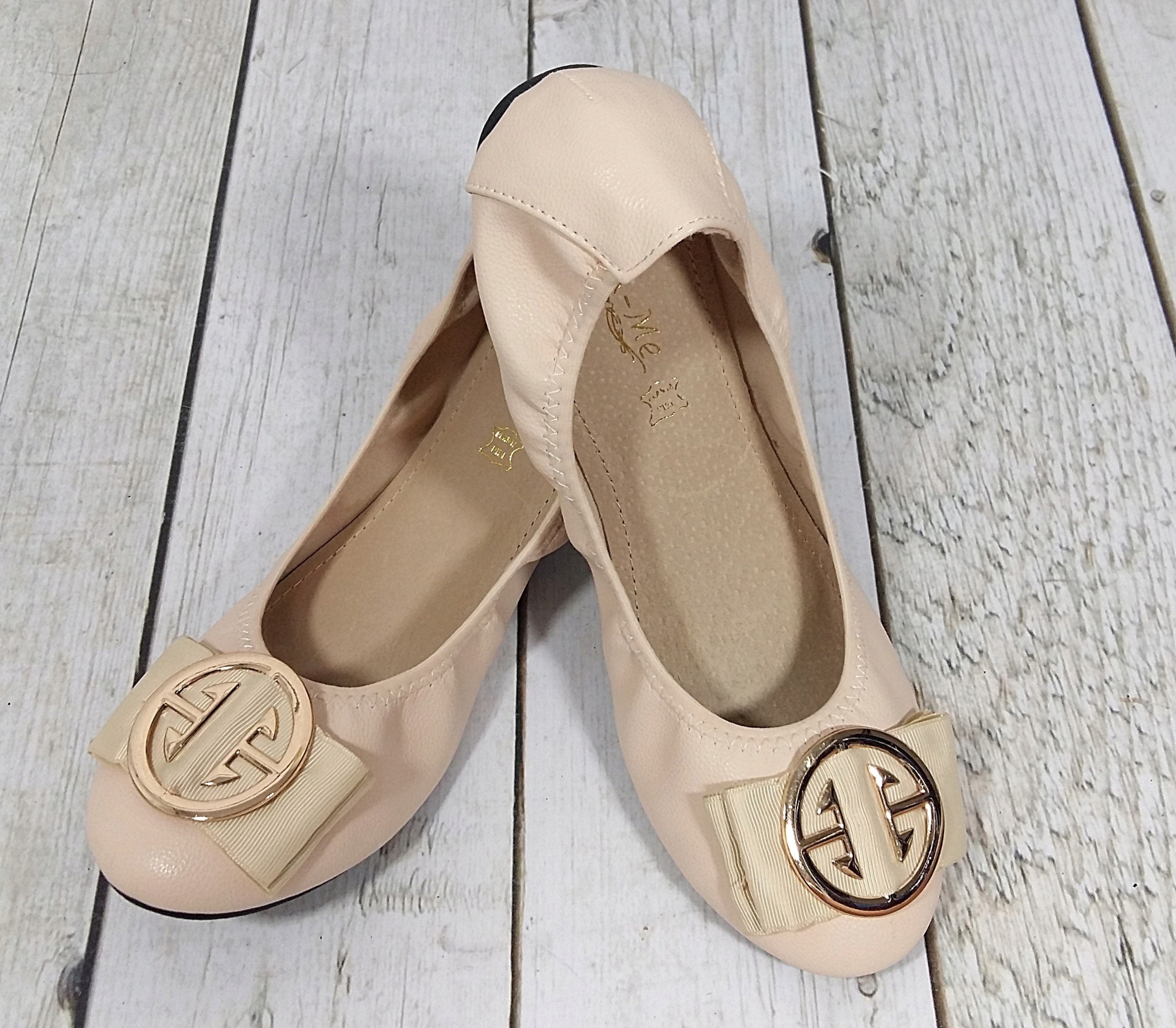 DAMSKIE BALERINY Z GUMKĄ DUŻE ROZMIARY r 44 Oryginalne opakowanie producenta pudełko