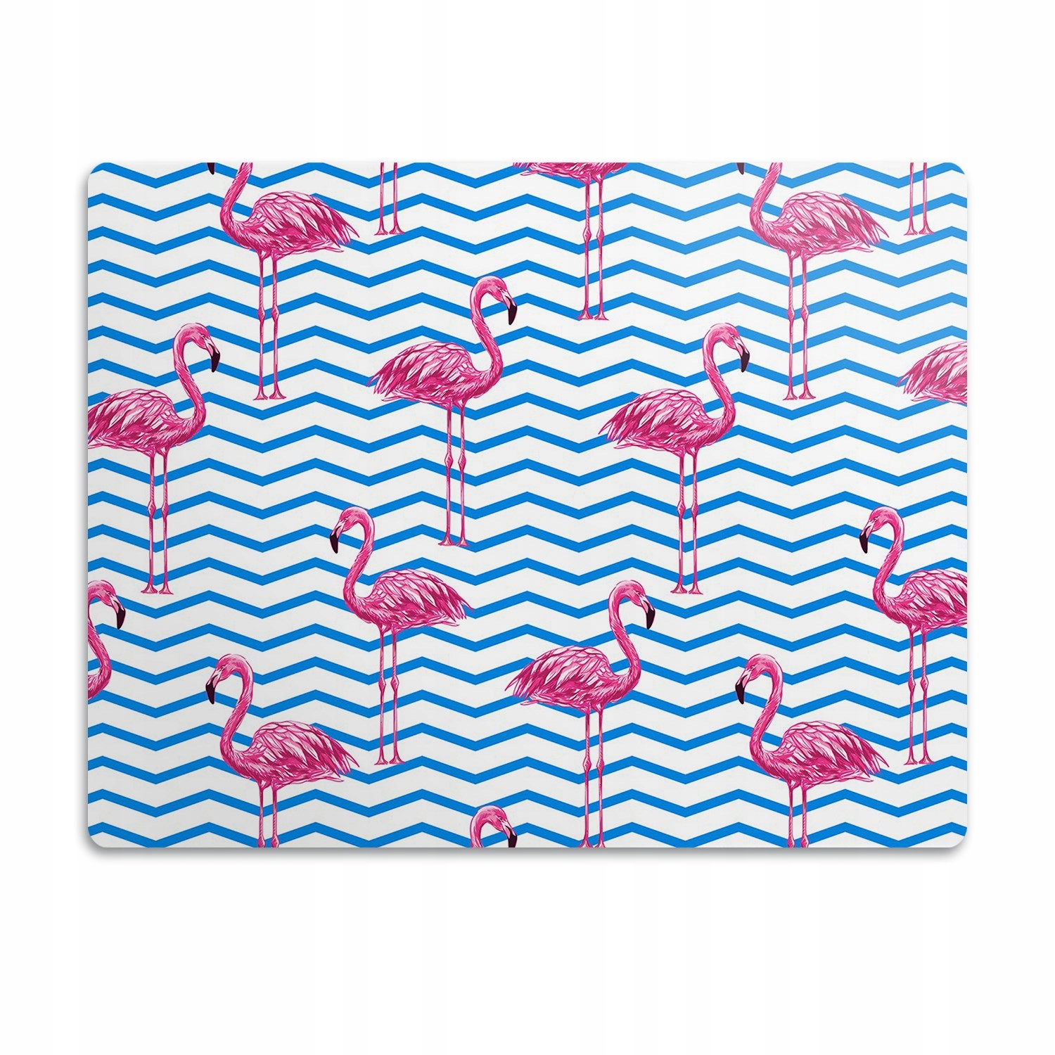 Levně Ochranná podložka pod misku Plameňáci cikcaky 90x60 cm