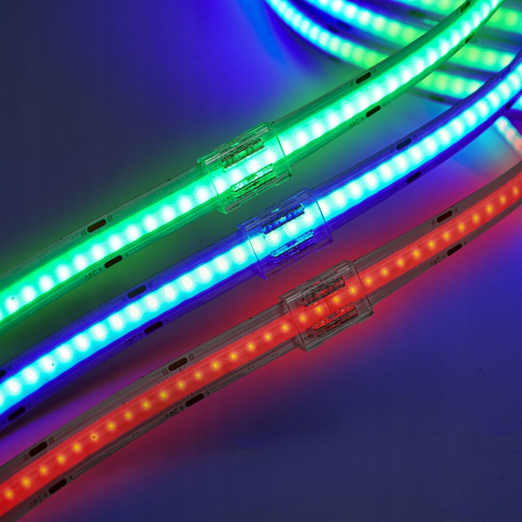 ZŁĄCZKA PROSTA DO TAŚM LED RGB COB 10mm NEON DWUSTRONNY CLIPS NA ZATRZASK Kod producenta Złączka do taśm LED RGB COB 10mm 4PIN CLICK