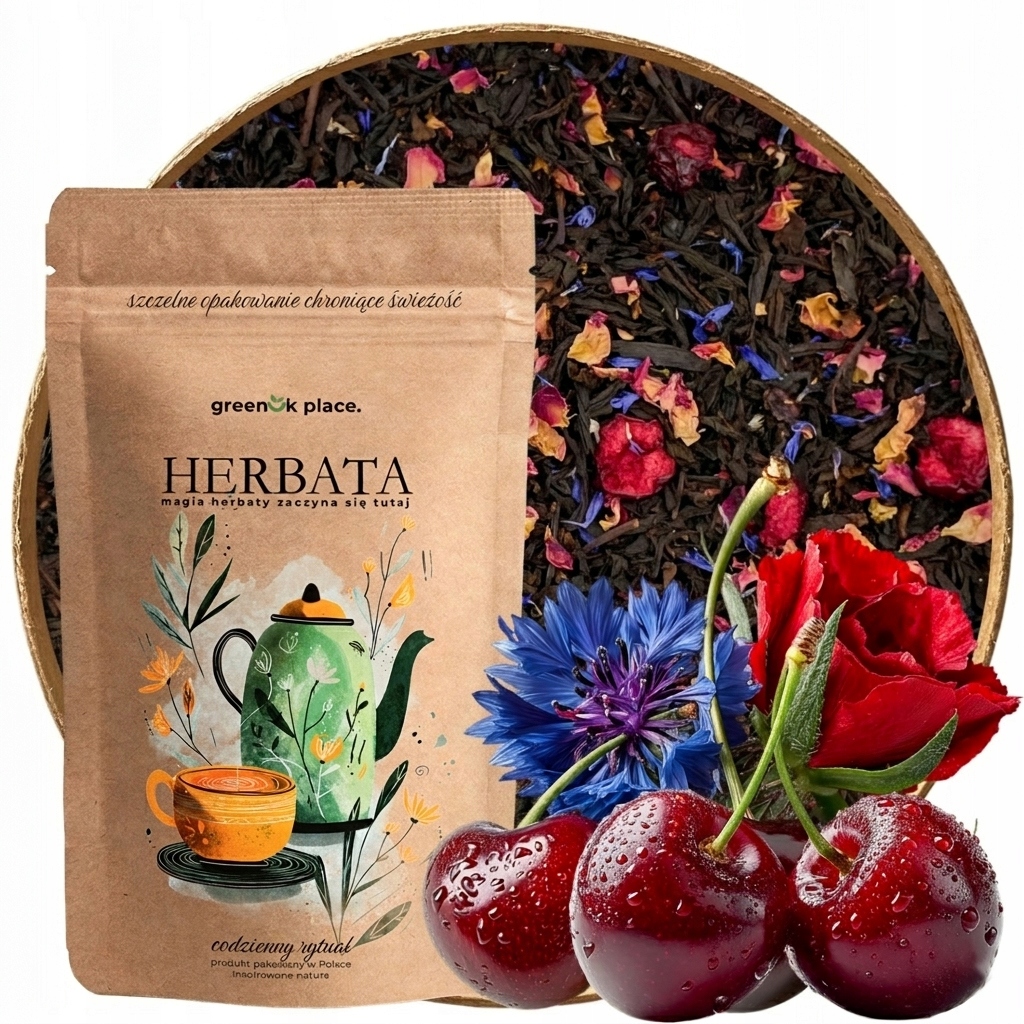 Čaj černý Třešňová Symfonie 500 g višeň Aromatické třešňové růže