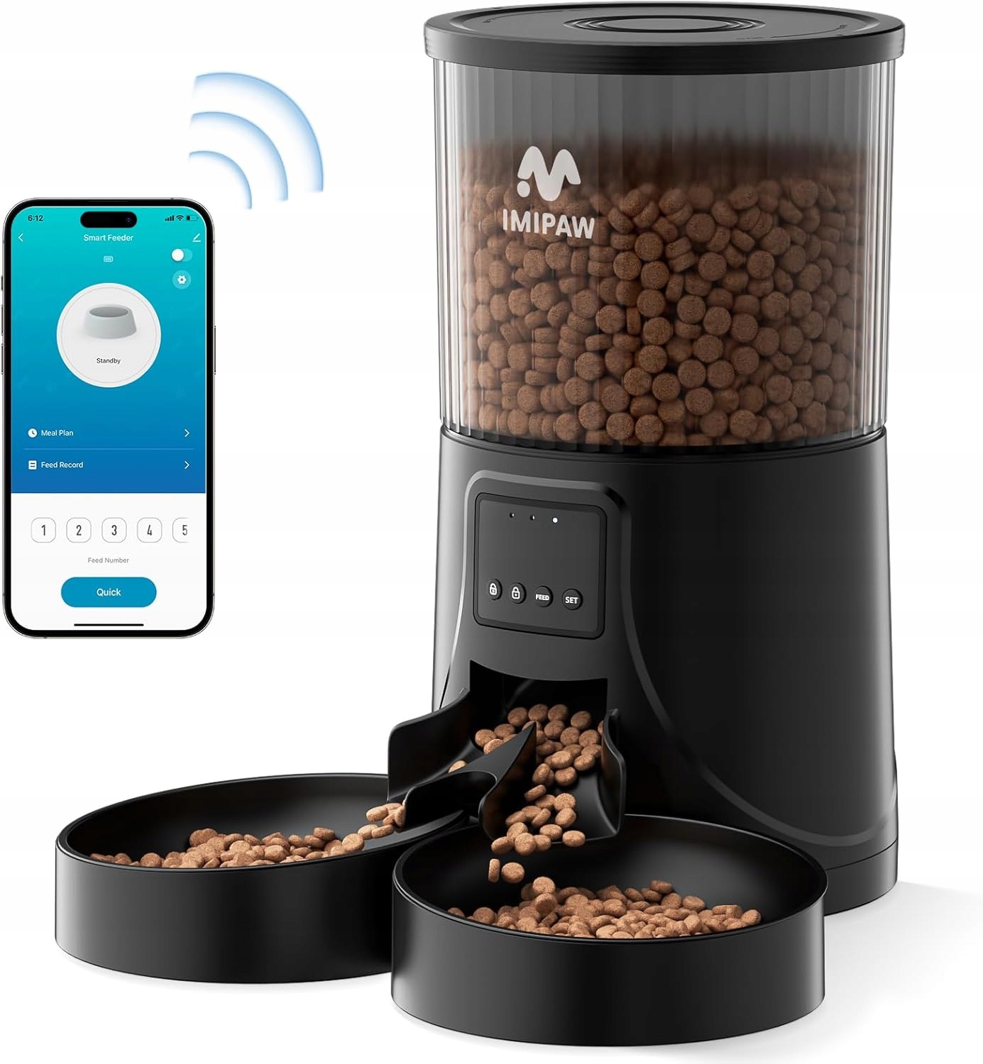 Automatický Krmítko 4L Wifi Pro 2 Kočky S Aplikací