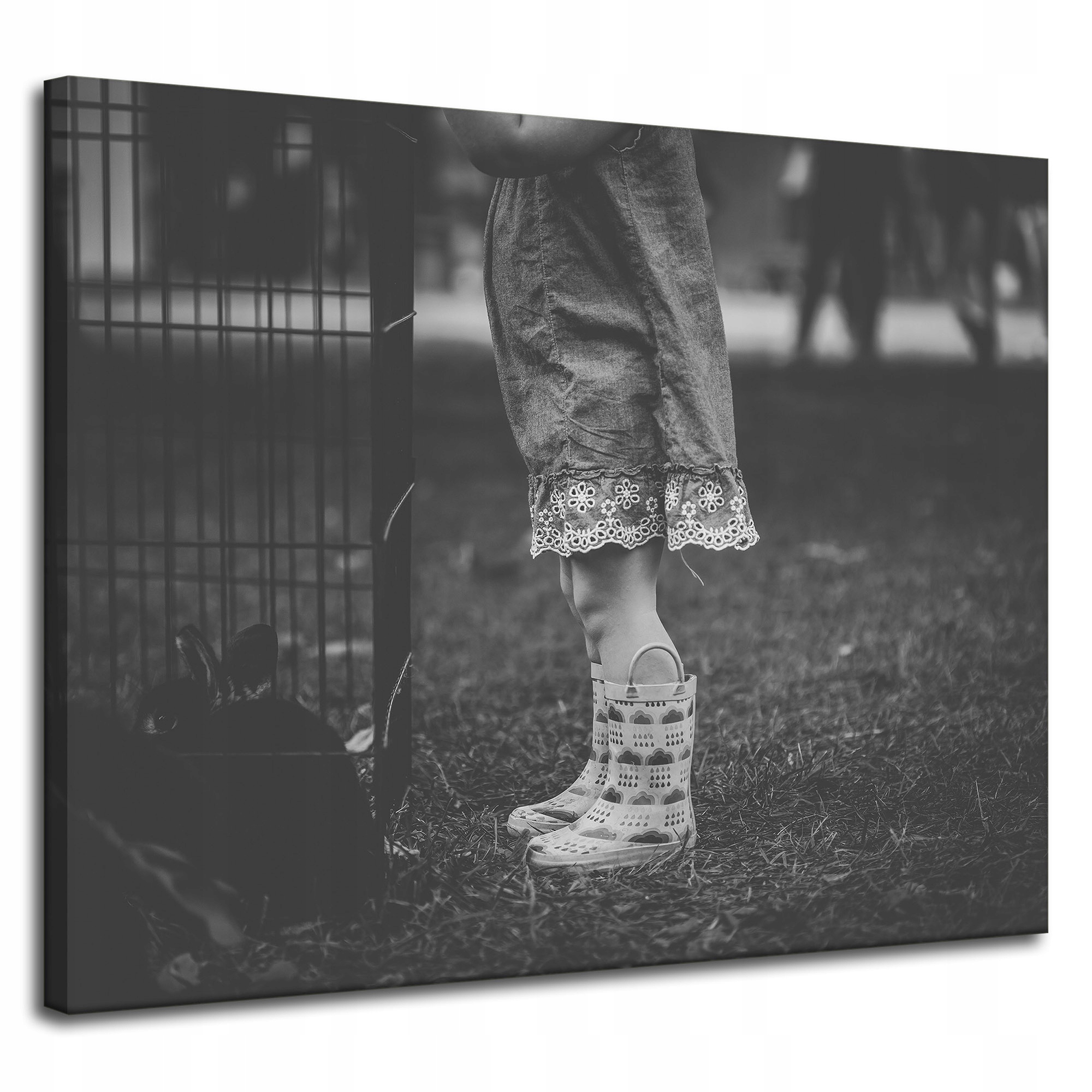 Obrazy na plátně Černobílé Holínky 100 x 80 cm