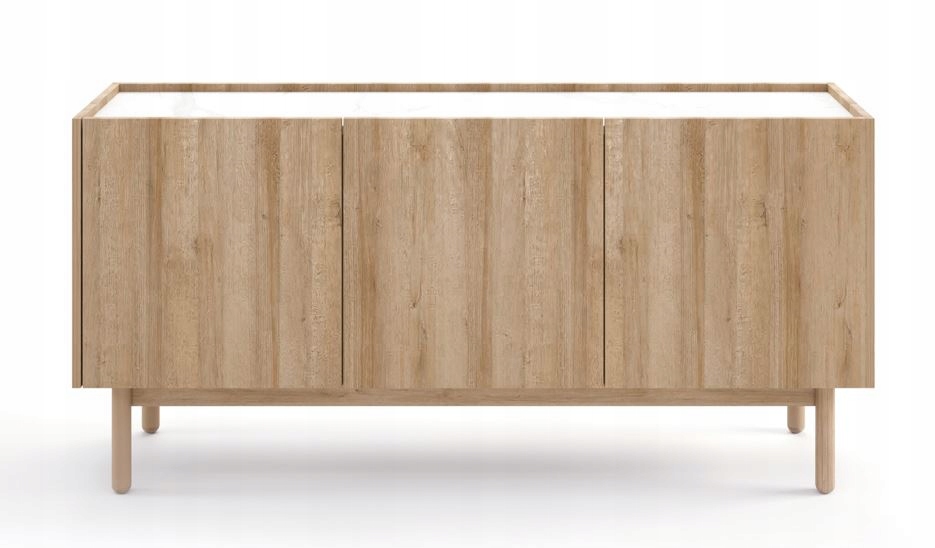 

Dąb Riviera Marmur Komoda Szeroka Drzwi Boho