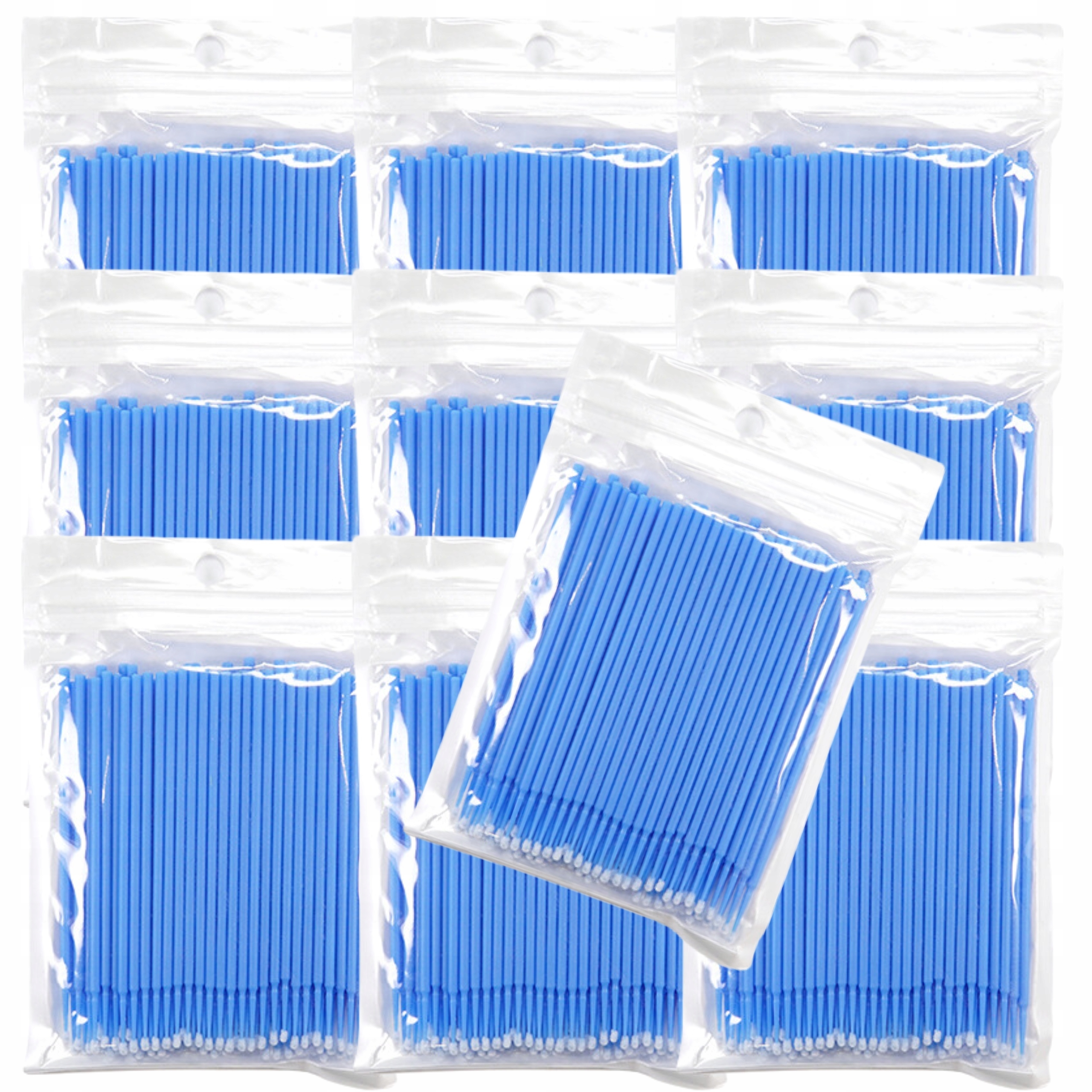 Aplikátory na řasy na jedno použití Bezvláknové Microbrush Modré 1000ks