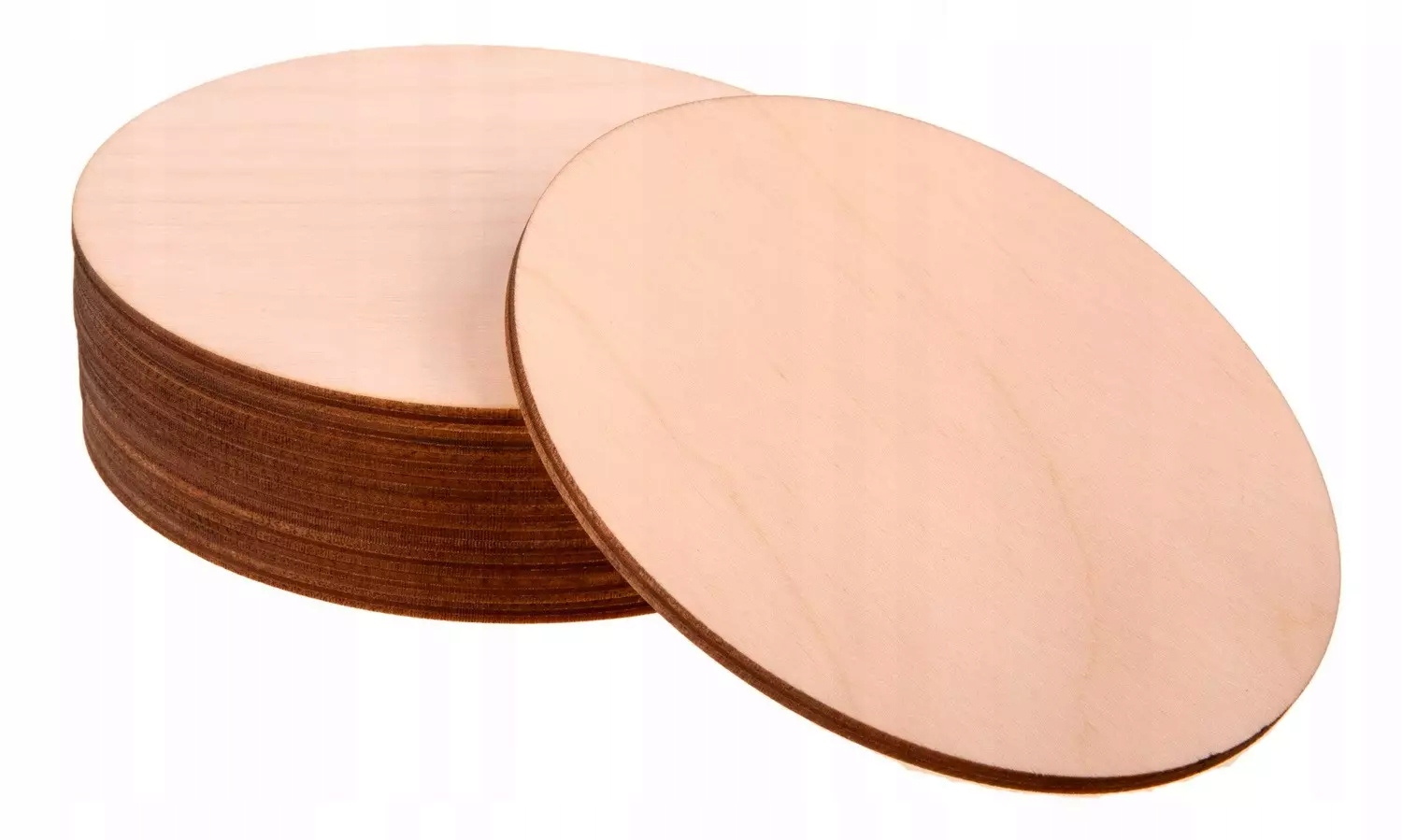 10x Koło drewniane 7cm 10szt DEKOR szlifowane