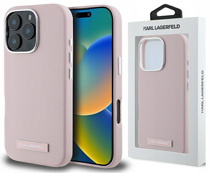 Karl Lagerfeld Plate MagSafe kožené obal pouzdro pro iPhone 16 Pro