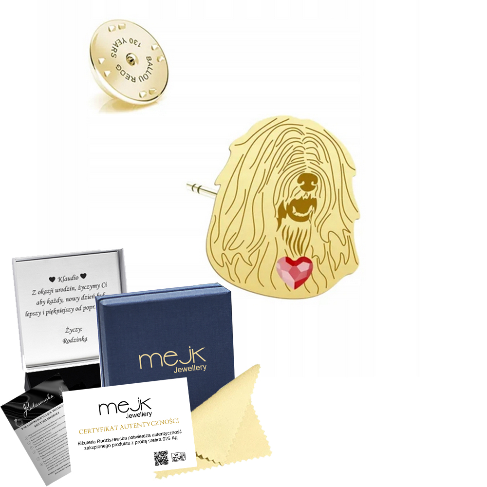 Odznak Zlatá s psem Jihoruský ovčák Južak (925) Pin S Věnováním