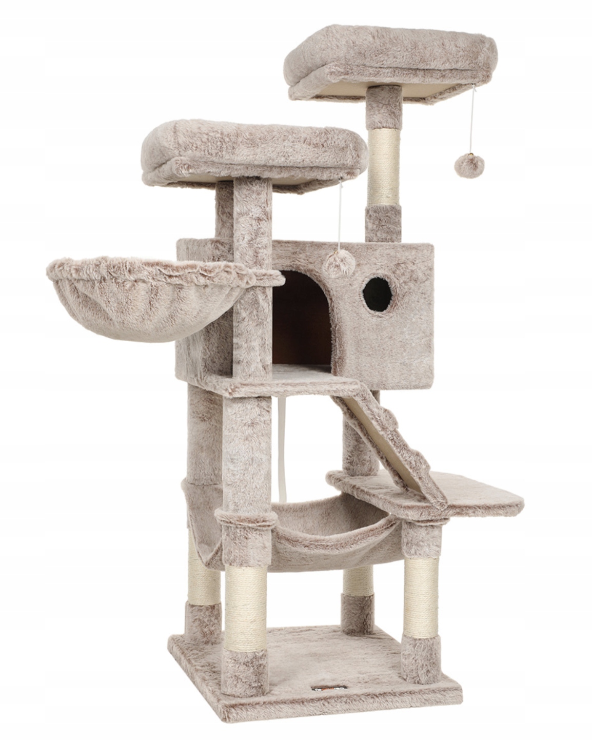 Drzewko dla kota 135 cm z platformami i legowiskiem Drapak Feandrea